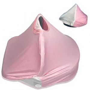 2 in 1 Universalle Dais pour siège-auto Capote Bébé Moustiquaire Cosy Bébé Hoody auvent de protection solaire pour porte-bébés| Bloque 99% des UV | compatible avec Maxi Cosi, Joie, Cybex, etc (iEaseyUK, neuf)