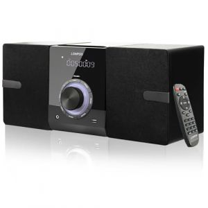 Micro Chaîne Hi-FI Stéréo Système compacte - avec Lecteur CD, Bluetooth, Radio FM, USB, AUX-in, écran LED et Grand Bouton, télécommande (ZXG-Tech Store, neuf)