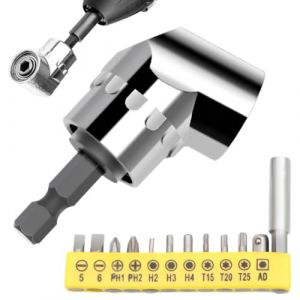 Adaptateur de visseuse d'angle, 2025, Avec 12 embout de vissage multifonction Bend, Pour garage, ouvrier de construction (court) (QUQU JIANING, neuf)