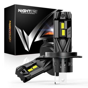 NIGHTEYE Ampoule H4 LED 28000LM, 1:1 Mini Design, Ampoule LED H4 blanc froid 6500K, Plug and Play,Feux de Croisement et de Route Automatiques, &Eacute;tanch&eacute;it&eacute; IP68, Pack de 2 (jzlinhomeled, neuf)