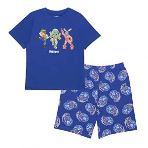 Fortnite Beef Boss Leviathan und Kaninchen Raider Jungen Short Pyjama Set Marine 128 | PS4 PS5 Xbox Gamer Geschenke, Schule Jungen PJs, Kinderkleidung, Kindergeburtstags-Geschenk-Idee (Character FR, neuf)