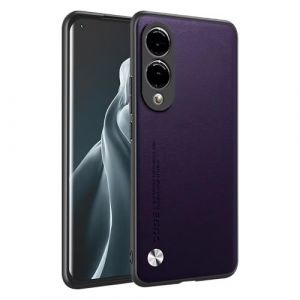 HONLEN Coque de pour Samsung Galaxy S25 Edge (6.7" inches) &Eacute;tui de T&eacute;l&eacute;phone Professionnel en Cuir, Violet fonc&eacute; (HONLEN, neuf)