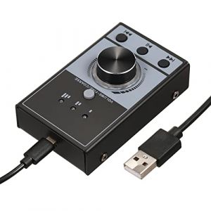 Contrôleur de volume multimédia USB pour ordinateur, bouton de contrôle USB, haut-parleur d'ordinateur, réglage audio, contrôleur de volume, sourdine en un clic, 3 modes de contrôle du volume, (Wuzdorh, neuf)
