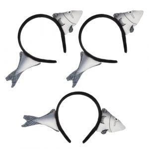 FRCOLOR 3pi&egrave;ces Serre-t&ecirc;te Poisson Sal&eacute; Cr&eacute;oles Fantaisie Forme de Poisson pour Streaming Direct Accessoire de D&eacute;guisement pour Cosplay F&ecirc;tes Spa et Lavage (Different Quality, neuf)