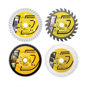 HIGHDRIL Disque &agrave; Tron&ccedil;onner Diamant 75mm x Al&eacute;sage 10mm - 4Pcs B&eacute;ton Disque/Bois Disque/Acier Disque pour B&eacute;ton Ma&ccedil;onnerie Bois Plastique M&eacute;tal D&eacute;coupe (NB DIATOOL DIY TOOLS, neuf)