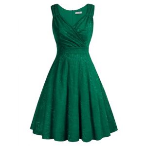 GRACE KARIN Robe des ann&eacute;es 1950 Robe de Cocktail pour Femme sans Manches Robe trap&egrave;ze Robe Vintage Robes &eacute;l&eacute;gantes CL645-12 L (Grace Karin Fashion, neuf)