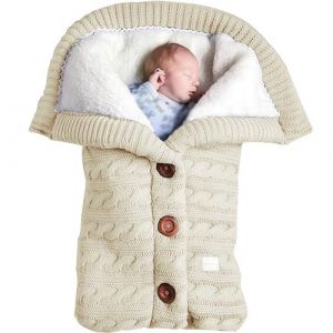 SHAIRMB Couvertures Douillettes pour B&eacute;B&eacute;, Gigoteuse en Polaire Douce, Couverture &eacute;Paisse en Laine Et Velours, Coussinet Douillet pour Poussette Doubl&eacute; Polaire,03 (haojia wei, neuf)