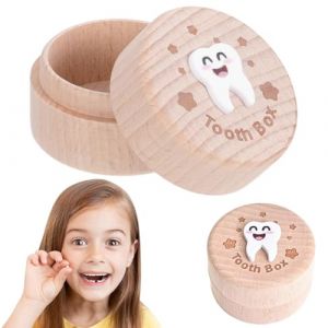 THQAE Boite a Dents de Lait, Boite &agrave; dents de lait, Boite a Dents de Lait Garcon avec Motif de Dents de Lait pour gar&ccedil;ons et filles, Boite &agrave; Dents de Lait, Cadeau pour les nouveaux parents - C (ProTechika O&Uuml;, neuf)