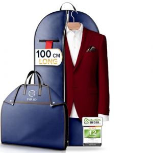 FiRiO 1 x Premium Housse Costume Voyage Pliable I MAT&Eacute;RIEL JUSQU'&Agrave; 50% PLUS &Eacute;PAIS I Porte Costume Homme I Housse Vetement Voyage I Housse Vetements &agrave; Suspendre I Housse Chemise I 100x60cm (RIC-TECH FRANCE, neuf)