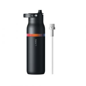 LARQ Bouteille Swig Top 1 L -Bouteille &agrave; large goulot en acier inoxydable &agrave; isolation sous vide | Garde l&rsquo;eau froide | Bouteille d&rsquo;eau r&eacute;utilisable pour le sport et les voyages | Obsidian Black (LARQ, Inc., neuf)