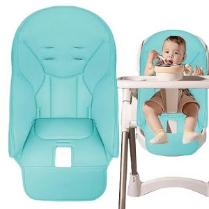 Joyivike Housse en PU pour Chaise Haute, Housse Chaise Haute, Coussin Chaise Haute Bébé, Housse pour Chaise Haute Bébé, Coussin en Cuir pour Chaise Salle À Manger pour E nfant, Bleu (Joyivike, neuf)