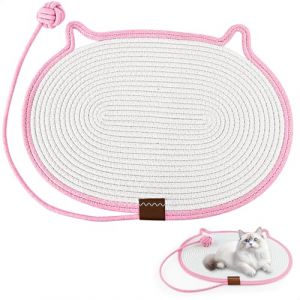 Tapis Griffoir Chat,Griffoir Chat Canap&eacute; pour avec Jouet en Coton Motif Oreille,Griffoirs pour Chats Robuste &agrave; l'usure,Applicable to Murs et Plancher,Convient Aux Chats de Tous Ages (minzhenamz, neuf)