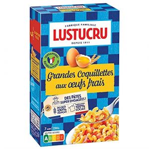 LUSTUCRU - Grande Coquillette Aux Oeufs 250G - Lot De 4 (ViveVers, neuf)