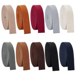 PH PandaHall 27m 10 Couleurs Sangle en Coton 20mm Sangle en Polycoton Plate Ruban Sergé à Coudre Poignées de Sac Sangle pour Sacs Fourre Tout Sangle de Sac à Main Tissu à Coudre Bricolage (Yizhou EU, neuf)