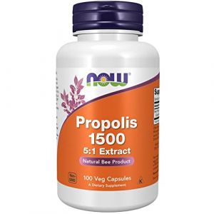 Now Foods, Propolis 1500 (Extrait 5:1), Propolis d'Abeille, 100 Capsules, Test&eacute; en Laboratoire, Sans Soja, Sans Gluten, Sans OGM (NaturProdukte, neuf)
