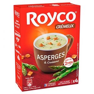 Lot de 3 unités *** ROYCO Soupe instantanée crème d'asperges et croûtons 4 sachets 80cl (J&S France, neuf)