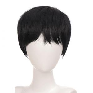 Cheveux courts T&ecirc;te compl&egrave;te Toupee Color&eacute; Anime Unique pour Halloween Cosplay Mascarade Photo Accessoires (sheQImaoYI, neuf)