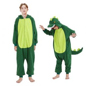 Udekit Grenouillère de Dessin Animaux, Dinosaure Pyjama Mignon, Robe Barboteuse, Costume de Cosplaypour Le Carnaval et la Fête d'halloween pour Enfants de 9 à 12 Ans (ZoruisEU, neuf)