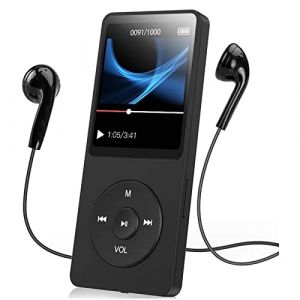 Lecteur MP3 avec Bluetooth 5.0, Lecteur de Musique Num&eacute;rique Portable sans Perte MP3 MP4, &eacute;cran 1,77 Pouces, Enregistreur Vocal, Lecteur de Musique HiFi Portable avec Radio FM (Avec carte m&eacute;moire 16G) (Qinqinzi, neuf)