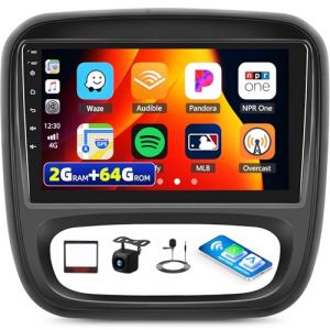 2G+64G GOHHDL Autoradio Android 2 Din pour Renault Traffic 3 2014-2021 / Opel Vivaro B 2014-2018 avec Carplay Android Auto, Radio Tactile 9 Pouces avec GPS WiFi Bluetooth FM/RDS SWC cam&eacute;ra de recul (ShenZhenShiY&uuml;nXiangMaoYiYouXianGongSi, neuf)