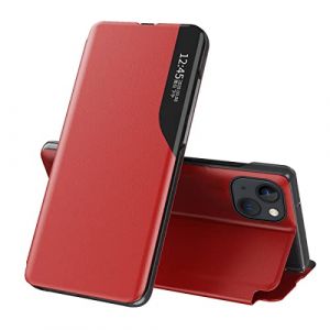 QIWEIQING Coque pour Samsung Galaxy A56, &Eacute;tui de Protection Bumper Folio &agrave; Clapet pour Samsung Galaxy A56, Housse &Eacute;tui en Cuir avec Stand Support Coque pour Samsung Galaxy A56. Red QH3 (QIWEIQING, neuf)
