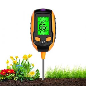 flintronic Testeur de Sol 4 en 1 pH-mètre, Testeur de Thermomètre de Plante Numérique avec Éclairement/Température/PH du Sol/Humidité du Sol, Jardin Hygromètre 4 en 1 Testeur de Sol (flintronic®-eu, neuf)