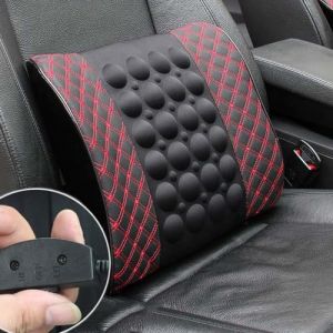 Coussin Dossier Lombaire Vibrant 12V Support Massage Ergonomique Siège Voiture (JJ AUTOBITS, neuf)