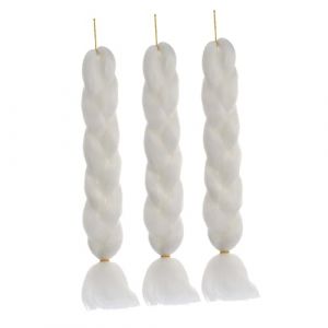Healvian Lot De 3 Postiches Synth&eacute;tiques Tress&eacute;s De Grosse Taille, Extensions De Queue De Cheval Color&eacute;es, Tresses En Queue De Cheval L&eacute;g&egrave;res Pour Coiffure Mode Au Quotidien (Le Sengyu, neuf)