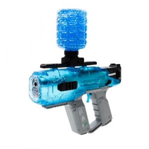 Pistolet &agrave; gel &eacute;lectrique Pulse FK ARMY, style futuriste, avant lumineux, corps bleu | Comprend batterie, chargeur USB, lunettes de protection et 20 000 billes de gel | pour adultes et jeunes (+8 ans) (FK ★ARMY, neuf)