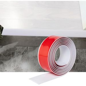 6M Bande de Seuil Barre de Seuil Auto-adh&eacute;sive PVC Barres de Transition de Seuil Bande de Transition Sol pour Les Espaces Entre les Carreaux, les Sols en Bois, 4cm Blanc (ZYDZ-eu, neuf)
