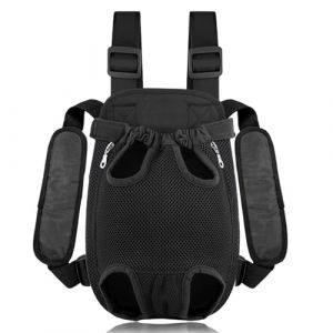 Sac à Dos Réglable pour Chiens, Sac de Transport de Voyage Sac à Dos de Transporteur Ventral Poitrine, Sac de Transport en Bandoulière pour Animal de Compagnie, pour Chien Chat Randonnée Extérieur (AOOTUERL, neuf)