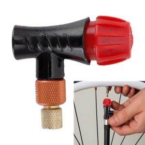 Pompe &agrave; CO2 de V&eacute;lo, Embout Pompe Velo pour Cartouche 16g CO2 avec Double Connexion, Portable Adaptateur de Bouteille Gonflable Design Rotatif pour V&eacute;los de Montagne et de Route (Zhang cancan, neuf)