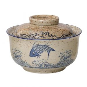 Bol à ramen en céramique avec couvercle, 800 ml, bols à soupe, pho, vintage, japonais, en céramique, pour céréales, soupe, vaisselle asiatique, micro-ondes et lave-vaisselle (KUAXING, neuf)