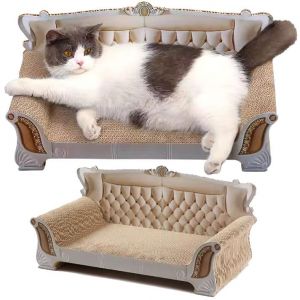 MERSJO Arbre à chat confortable avec maison, lit et griffoir, jouet idéal pour chat, accessoire utile pour chat, petit arbre à chat avec griffoir en sisal (Severno, neuf)