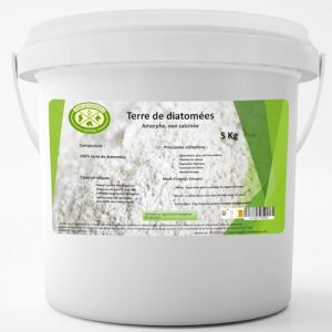 TERRE DE DIATOMEES DIATEOR - Seau de 5Kg de Terre de Diatomée Grade Alimentaire - 100% Naturelle, Non Calcinée - Poudre Blanche Extra Fine - Fabriquée en France (Diateor, neuf)