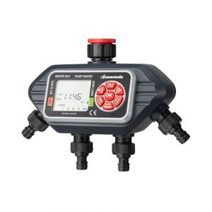 DEWENWILS Programmateur Arrosage 4 Voies, 4 Programmes d'arrosage par zone, Arrosage Automatique pour Jardin Pelouse Pool, Retard de Pluie/Mode Automatique et Manuel/ IP54 Étanche (DewenwilsDirect, neuf)