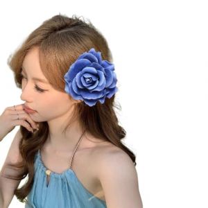 Pinces à cheveux hawaïennes en forme de roses pour demoiselle d'honneur - Pour fête de mariage - Accessoires pour cheveux (champagne) (LKIllyc, neuf)