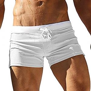 Maillot de Bain Bronzant Homme Short Grande Taille 5XL Plage Piscine Vente Flash Boxer Sexy Fantaisie Unie Transbronzant XXL Surf Sport Boxer Piscine Bronzant Calecon de Bain Homme XL (TOFOTL✈8-21 Jours Arrivent, neuf)