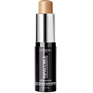 L'Oreal Paris B&acirc;ton de maquillage infaillible longue tenue pour fond de teint, jusqu'&agrave; 24 heures, b&acirc;ton de fond de teint cr&egrave;me &agrave; couverture moyenne, 408 bronze, 8,5 g (Fast Media Ships From USA, neuf)
