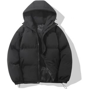 Hecatombic Manteau d'hiver &agrave; Capuche Chaud pour Femme Design Classique Manteau Parker matelass&eacute; doubl&eacute; Chaud Manteau Ample et Chaud &agrave; col Haut Manteau de Neige d&eacute;contract&eacute; (Noir,4XL) (ZihangDirect, neuf)