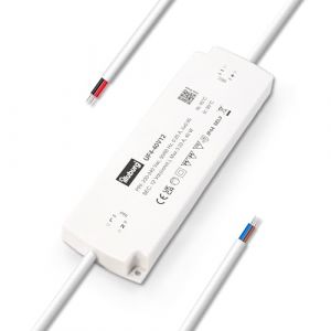 illuburg Transformateur LED 12V 40W Étanche IP44 Plat Sans Scintillement LED Bloc d'Alimentation Driver Power Supply (ABC-Power, neuf)