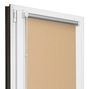 Estika Store occultant Thermique sans percage - Beige - 90 x 150 cm - Store Enrouleur sans percage, Stores intérieurs pour Porte ou Fenetre, Protection Thermique (Estika, neuf)