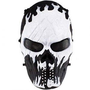 Lejie Tactiques Masque de Protection CS Masque de Squelette cr&acirc;ne Complet Airsoft Paintball de Airsoft (LEJUNJIE, neuf)