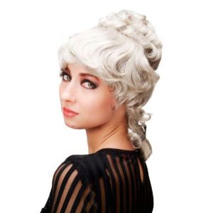 WIG ME UP - Perruque dame qualité baroque colonial choucroute gris L.COLONIAL.Lady-101 (VK Event Fashion, neuf)