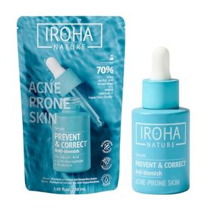 Iroha Nature - Sérum contre les impuretés à l'acide salicylique, 2 % de niacinamide, 3,5 % | Sérum visage pour peau à tendance à l'acné | réduit les boutons et élimine les taches | Sérum de (Sensalia SL, neuf)