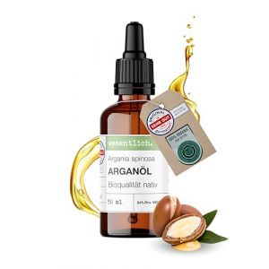 wesentlich. Huile d'argan bio 50 ml avec pipette | Huile de soin pressée à froid pour cheveux, peau et visage | Cosmétique naturel de qualité supérieure du Maroc (Vitabody  Wellness und natürliche Pflege, neuf)