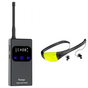 Tayogo Casque de Natation - Emetteur sans Fil, Id&eacute;al pour Spotify et Audible | Appareil de Communication pour entra&icirc;neur de Natation | Casque de Conduction osseuse pour la Natation (Vert+W16R) (Tayogo Europe, neuf)