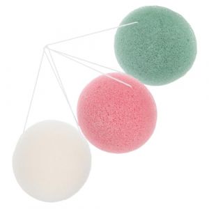 Healvian 3 pi&egrave;ces &Eacute;ponge Visage Exfoliante Forme Demi-sph&egrave;re C&oelig;ur Goutte Eau &Eacute;ponge Nettoyante Douce pour Lavage Facial et Soin Peau Profonde R&eacute;utilisable et Pratique (Pxinyao, neuf)