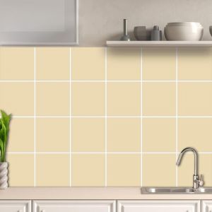 AREDE 32 x Feuilles Mural Stickers Carrelage 2D Imperméables Carreau de Ciment Adhesif, Autocollants Carreaux Dosseret pour Cuisine, Salle de Bain la Décoration à la Maison / 15 x 15 cm / T1090 (AREDE HOME DECOR, neuf)