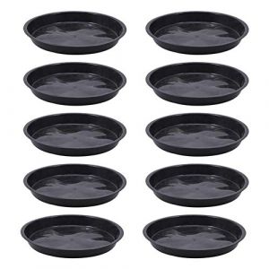 Verliked 10pcs Plantes Soucoupes En Plastique Pot De Fleurs Soucoupe Pot De Plantes Pour Plantes De Jardin D'int&eacute;rieur Et D'ext&eacute;rieur Le noir 11,5 cm x 11,5 cm x 1,6 cm (Livecity, neuf)